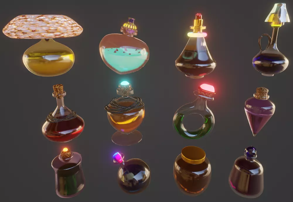 magic potion 3D model_0