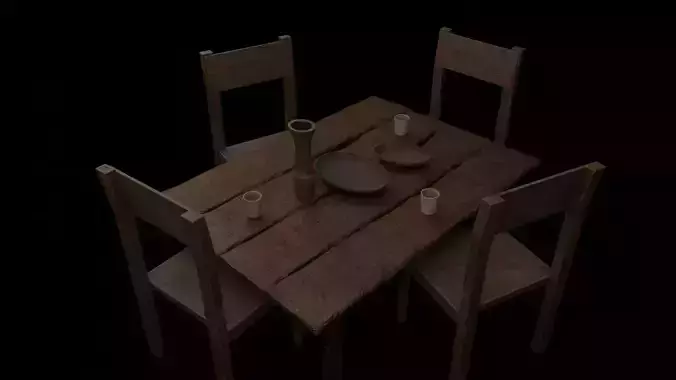 Medieval Table and Chair