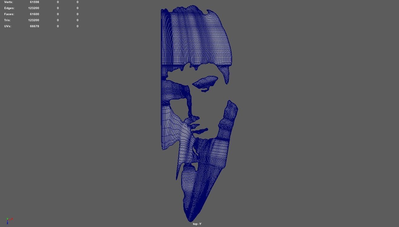 Scarface Poster Low-poly 3D model_5