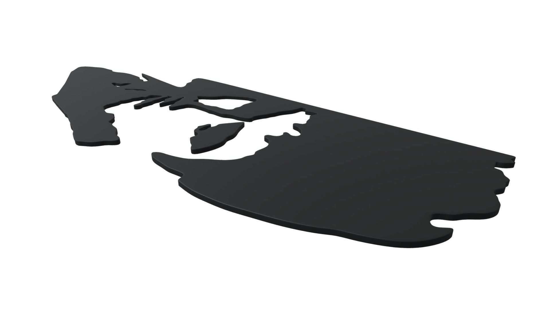 Scarface Poster Low-poly 3D model_2