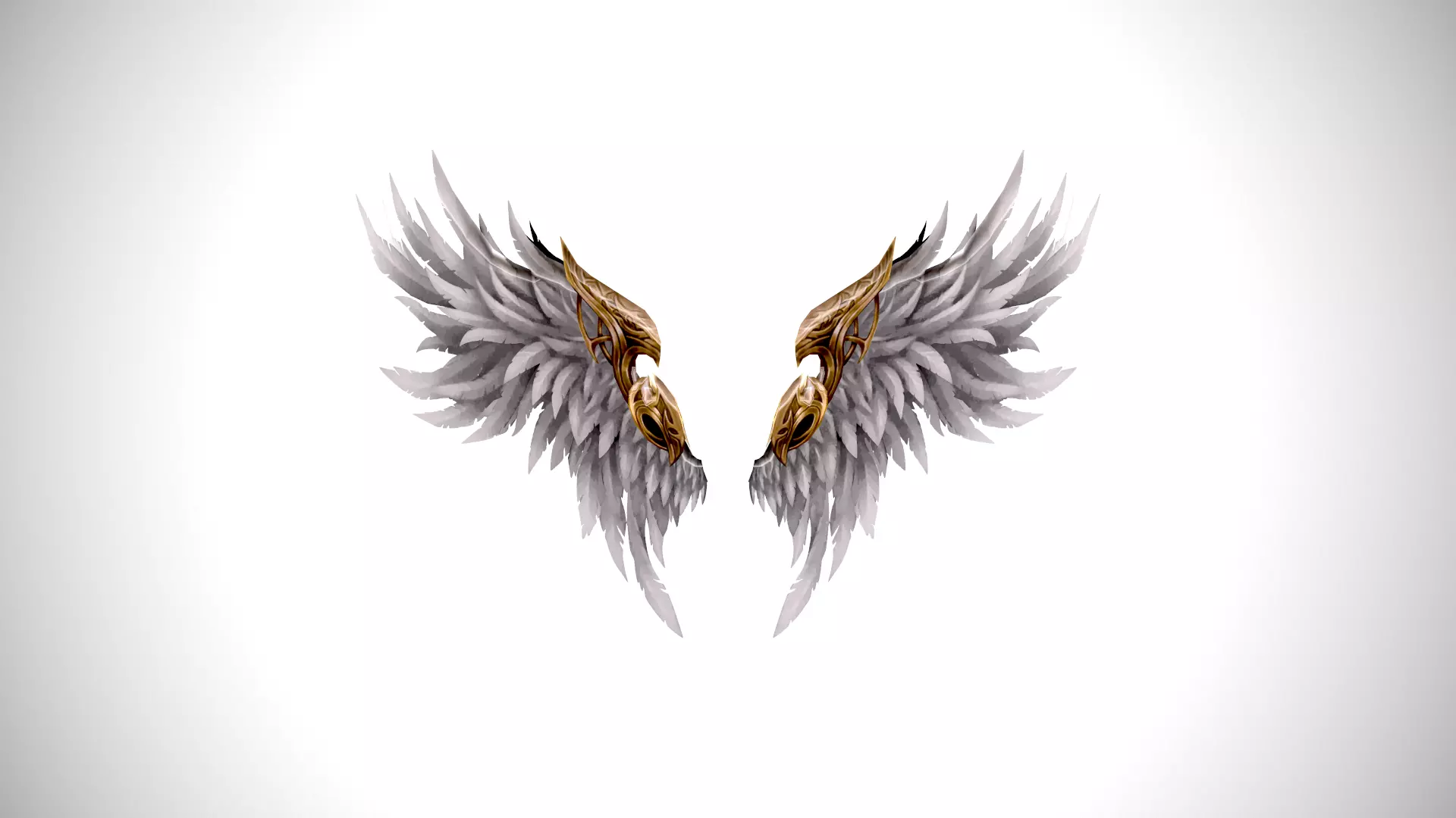 Angel Wings - 5 Variants Low-poly 3D model_0