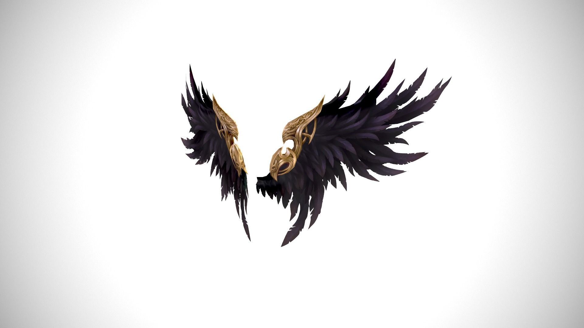 Angel Wings - 5 Variants Low-poly 3D model_2