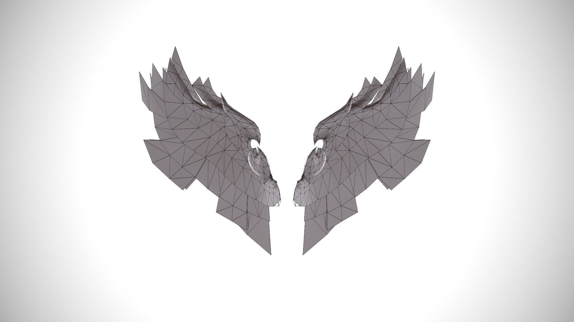 Angel Wings - 5 Variants Low-poly 3D model_7