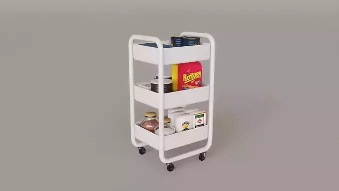 Utility Cart Low-poly 3D model