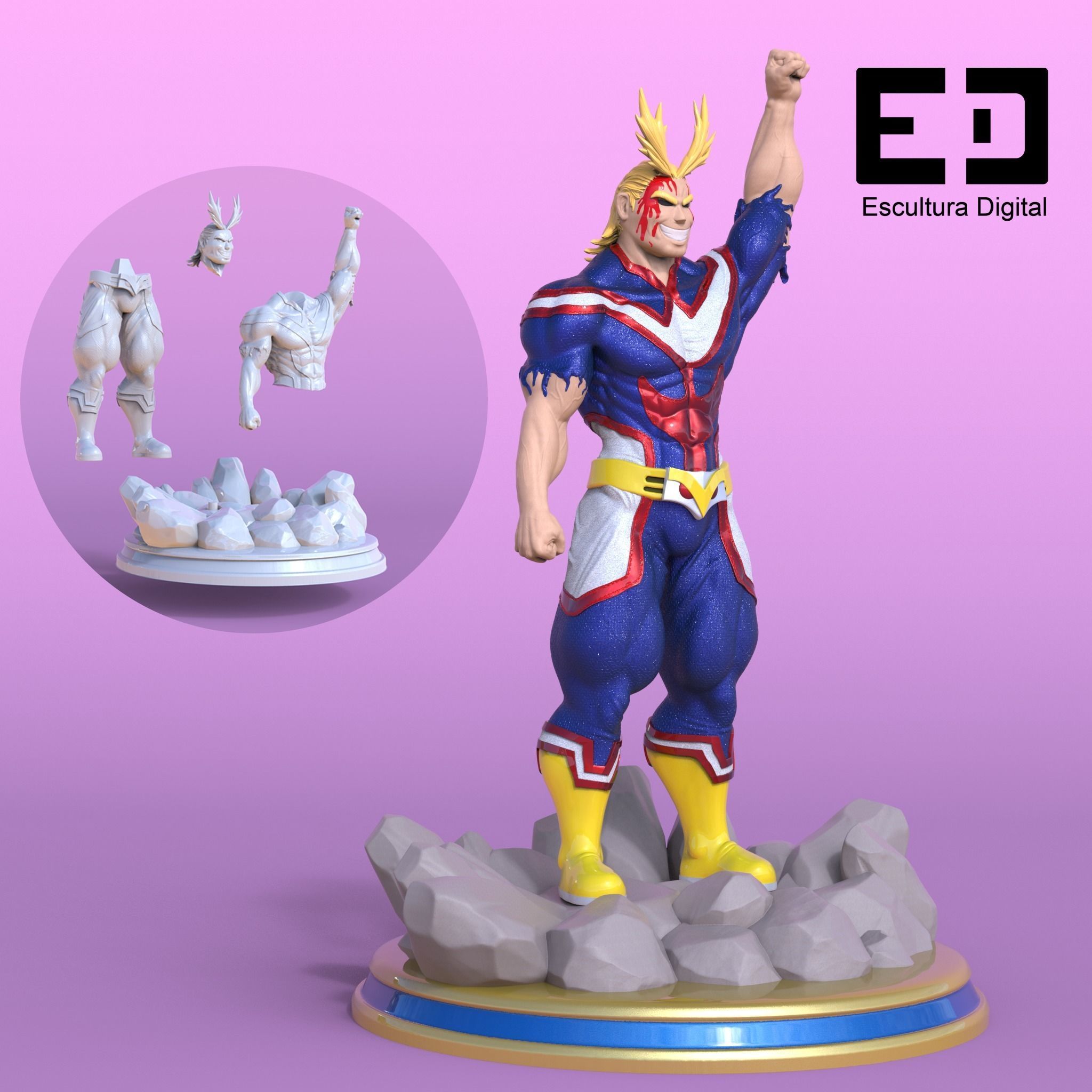 All Might 3D print model_2