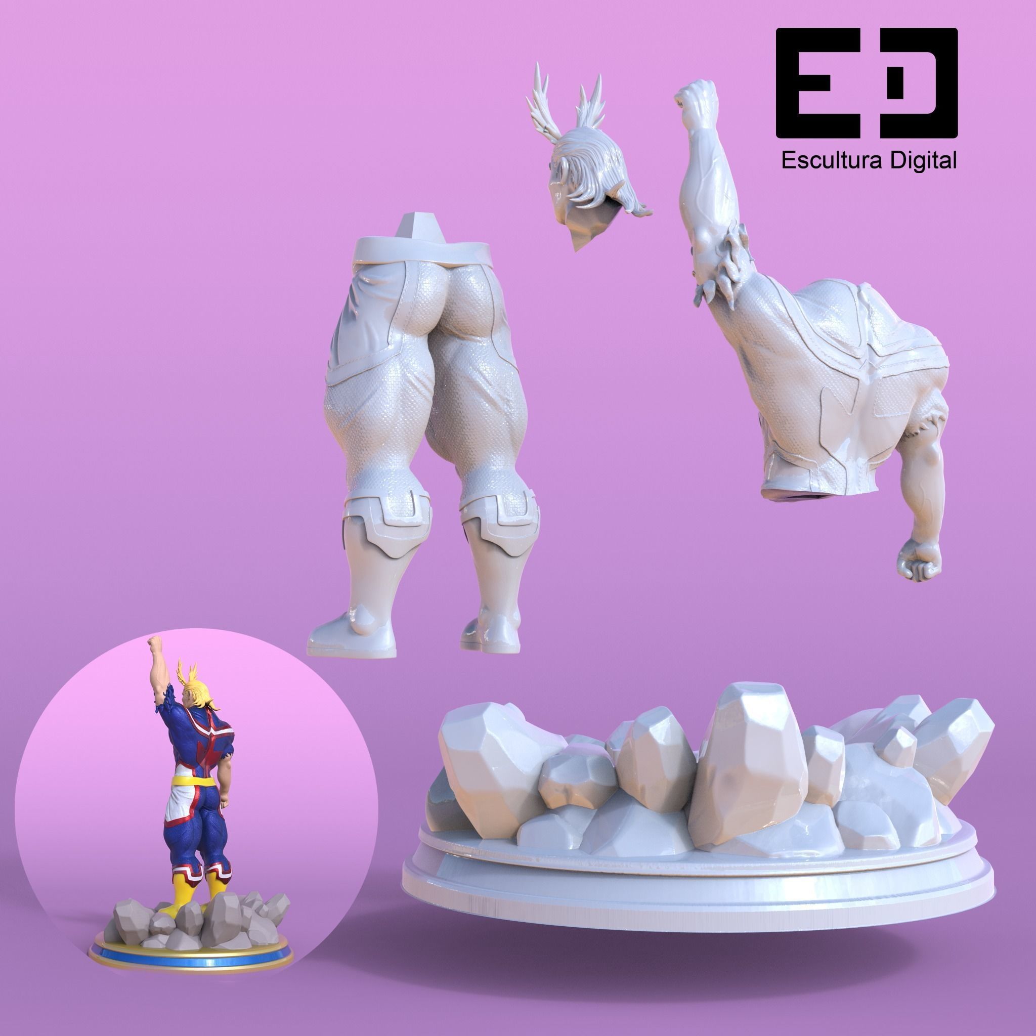 All Might 3D print model_5