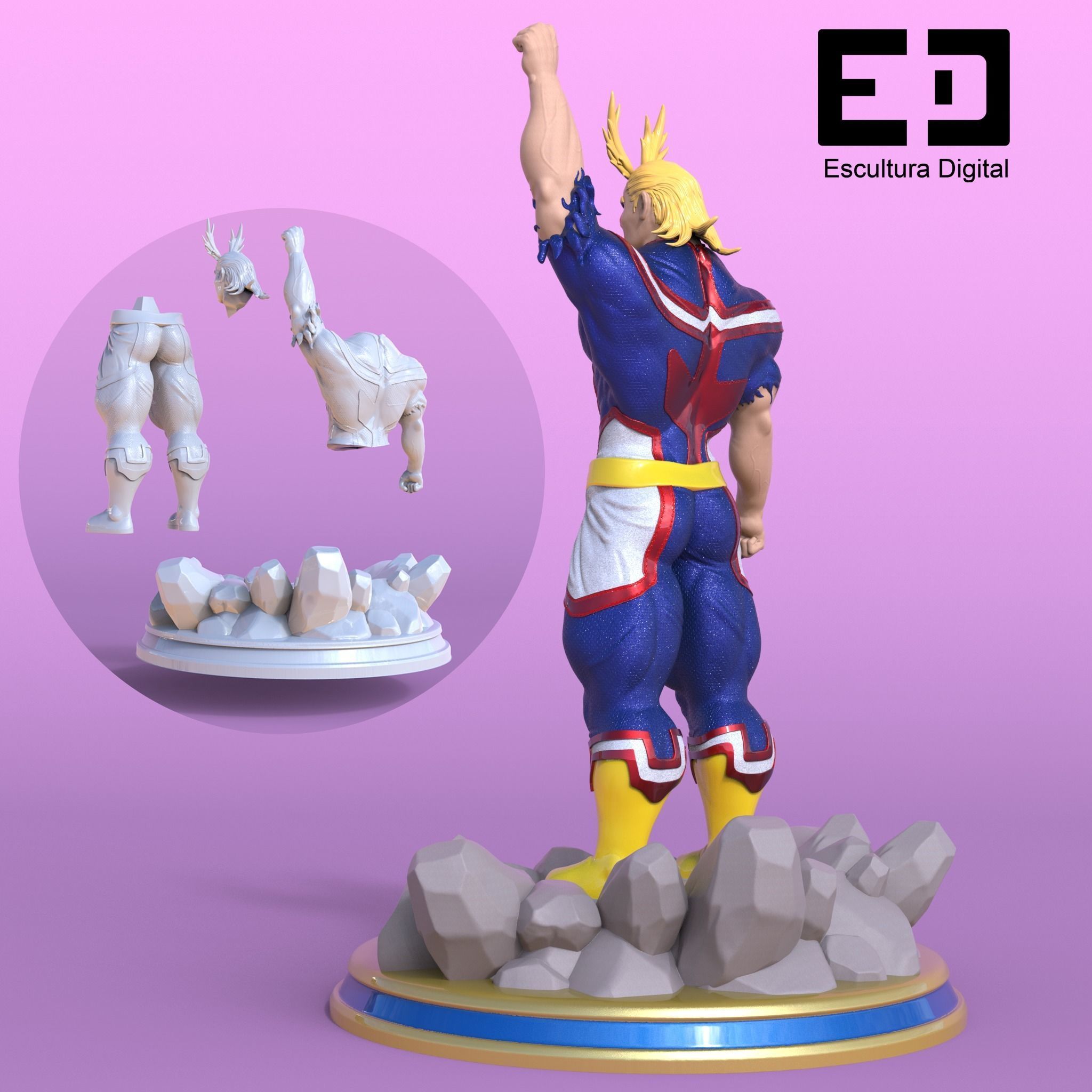 All Might 3D print model_4