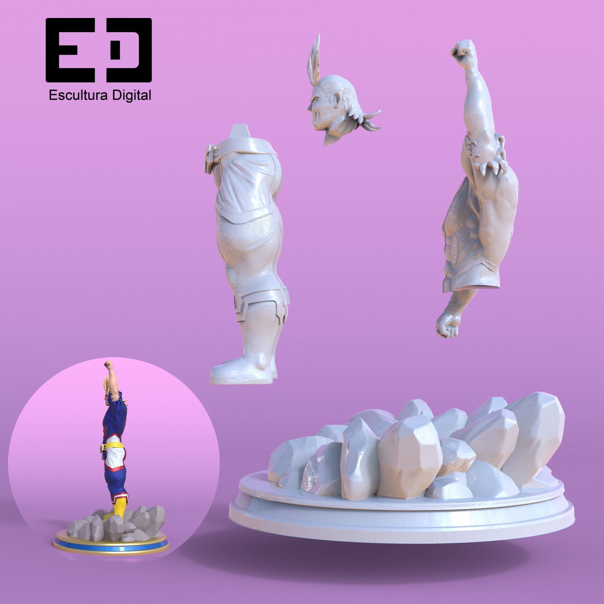 All Might 3D print model_9