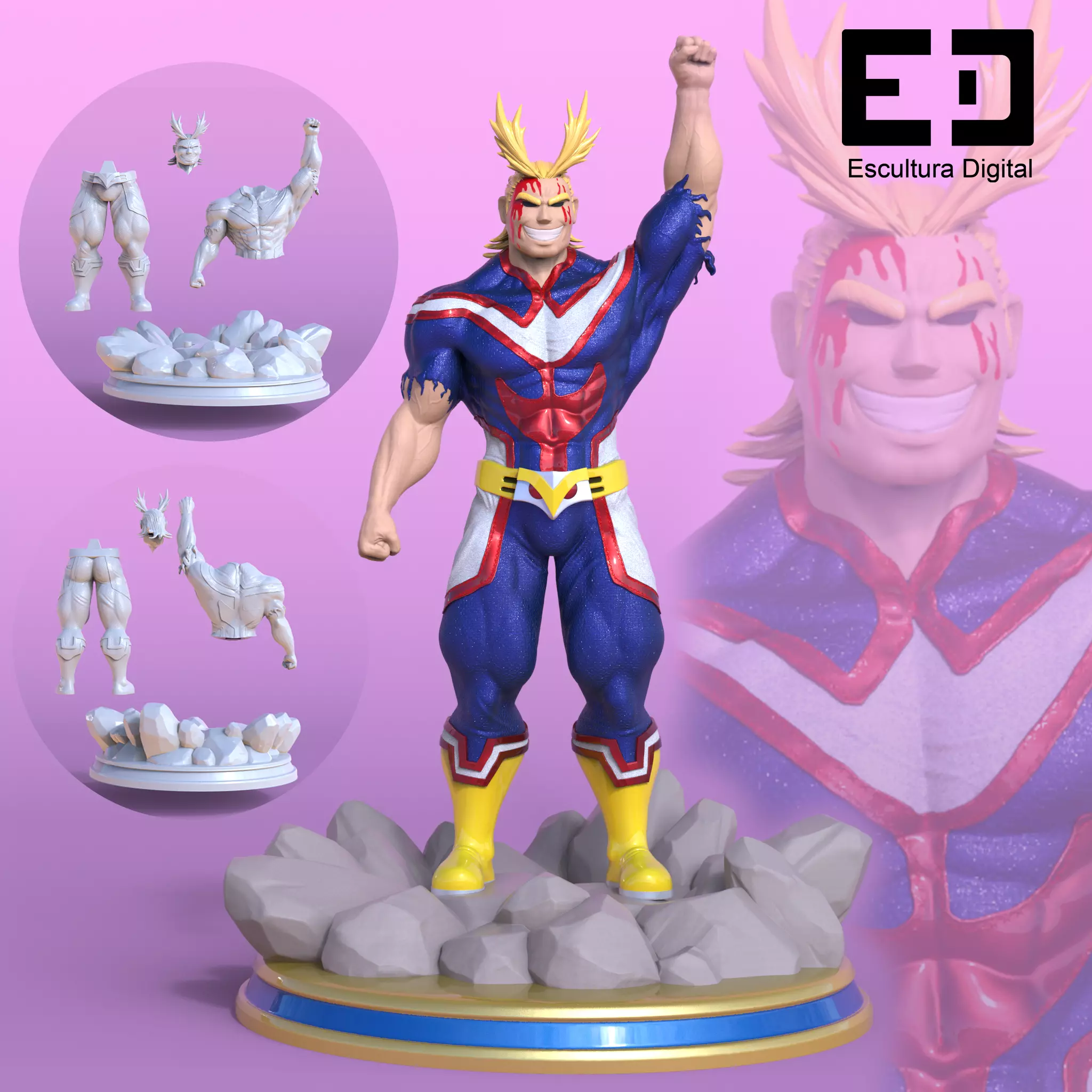 All Might 3D print model_0