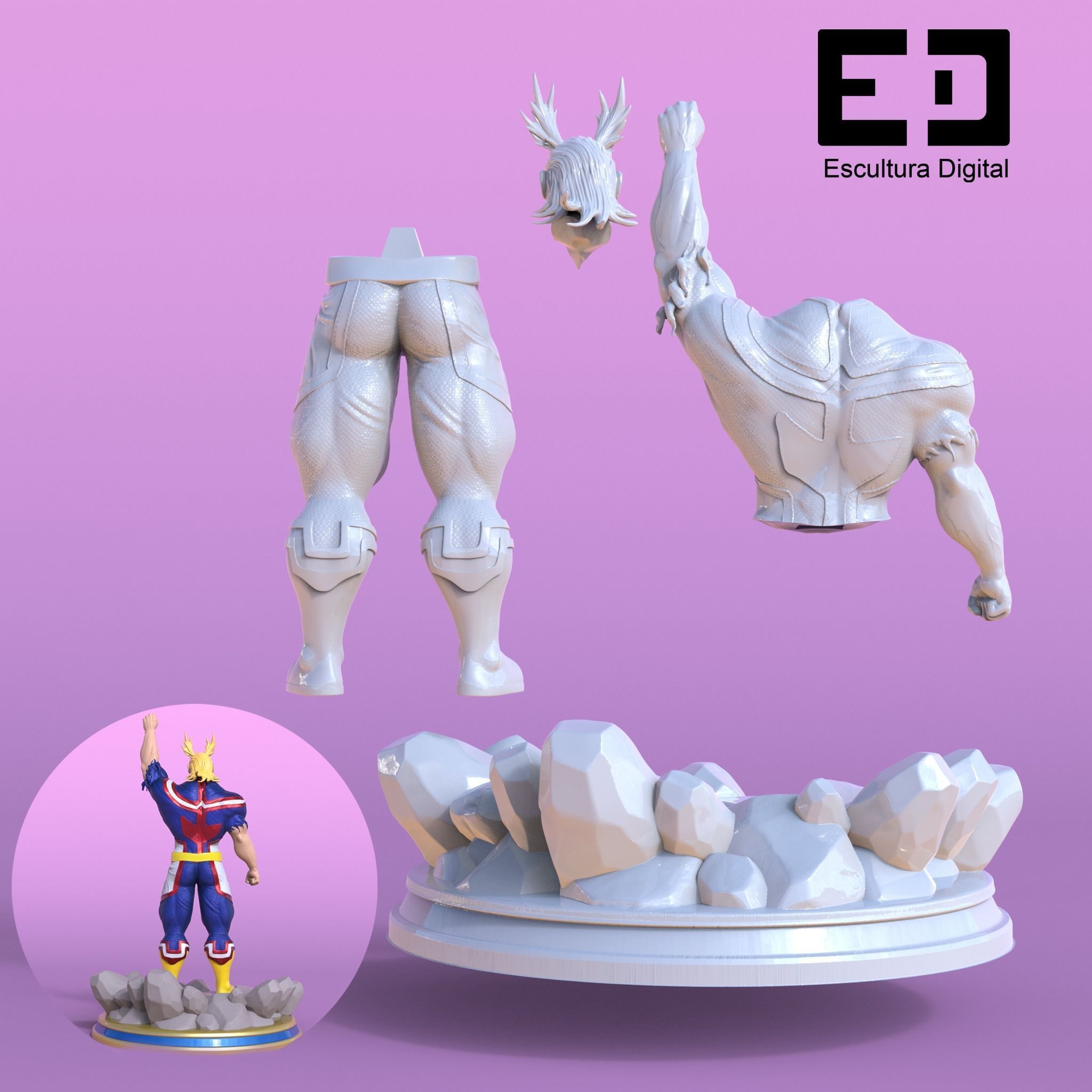 All Might 3D print model_7