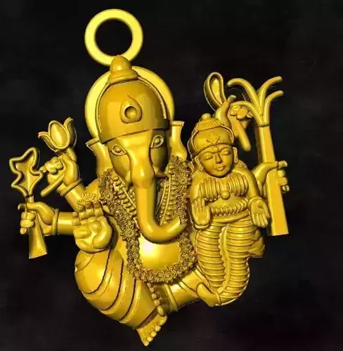 ganesh locket pendent gold ornament jewelry dollar