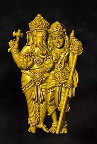 kumara swami ganapathi pendent dollar gold jewelry ornament