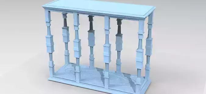 Observatory Baroque Floor Abstract pillars  3D model