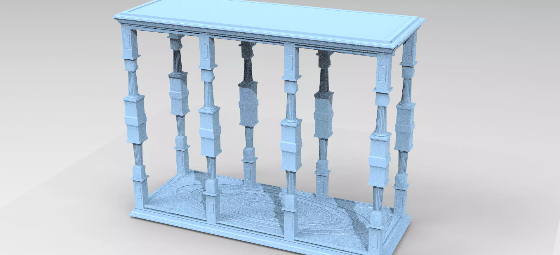 Observatory Baroque Floor Abstract pillars 3D model