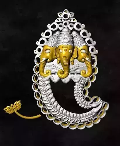 ganapathi nail claw  ganesh   gold jewelry ornament