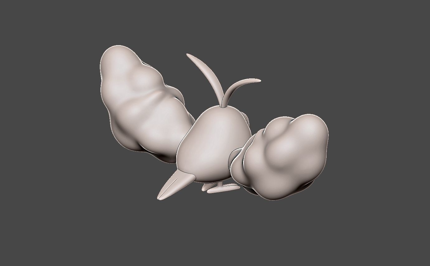 Pokemon swablu 3D print model_12