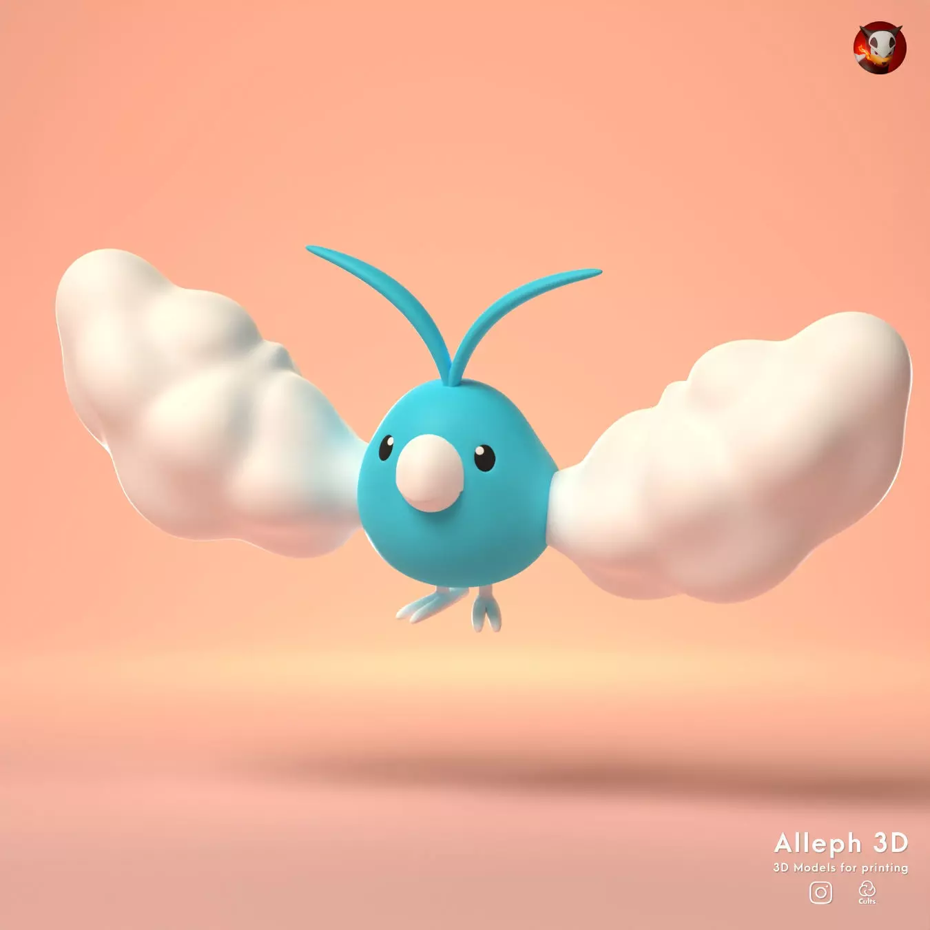 Pokemon swablu 3D print model_0