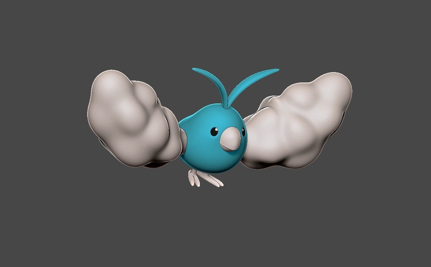 Pokemon swablu 3D print model_7