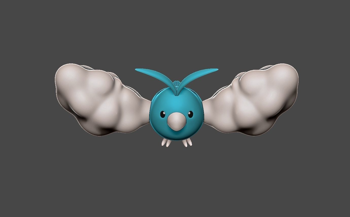Pokemon swablu 3D print model_5