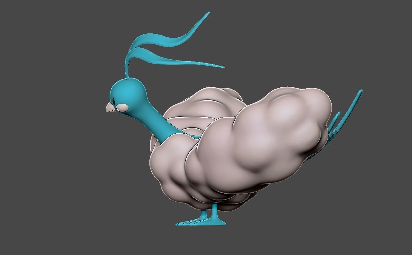 Pokemon swablu evolution pack 3D print model_16