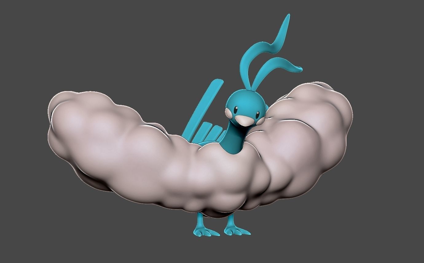 Pokemon swablu evolution pack 3D print model_4
