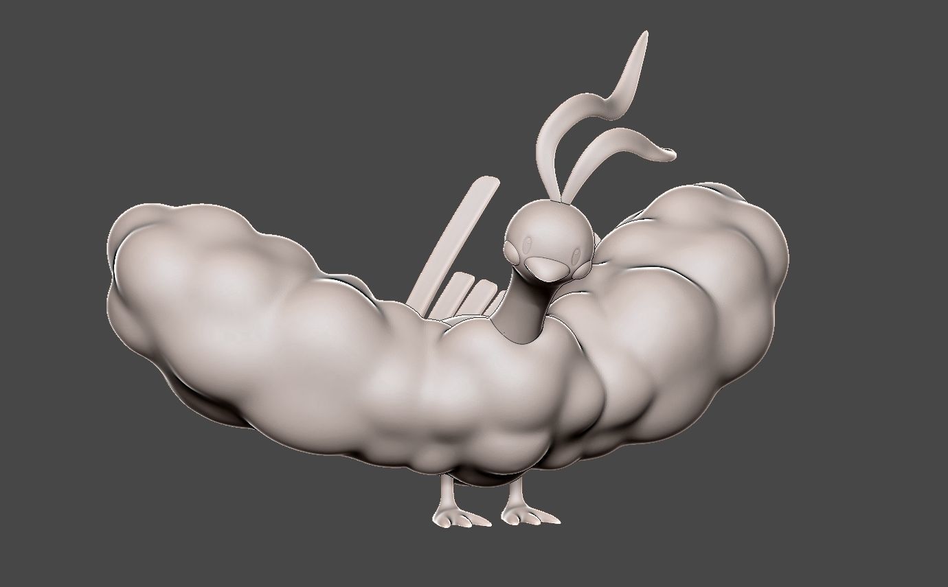 Pokemon swablu evolution pack 3D print model_6