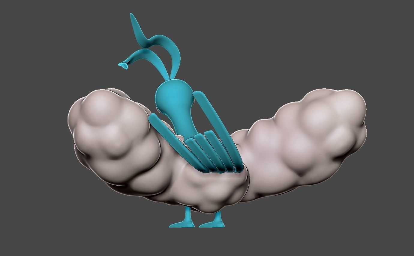 Pokemon swablu evolution pack 3D print model_12