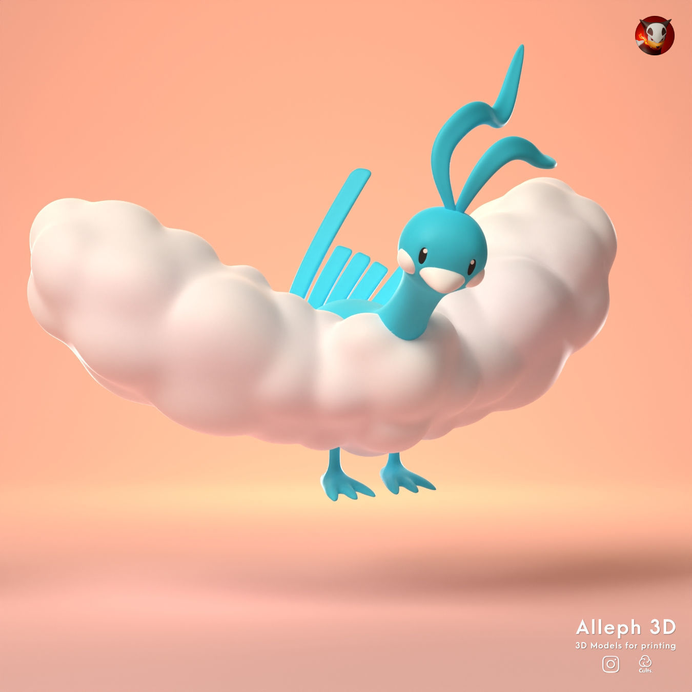 Pokemon swablu evolution pack 3D print model_2