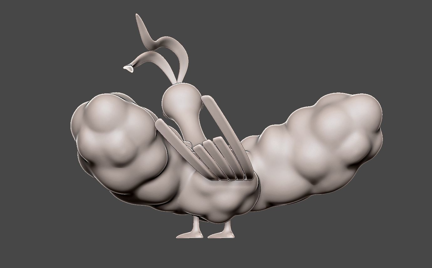 Pokemon swablu evolution pack 3D print model_14