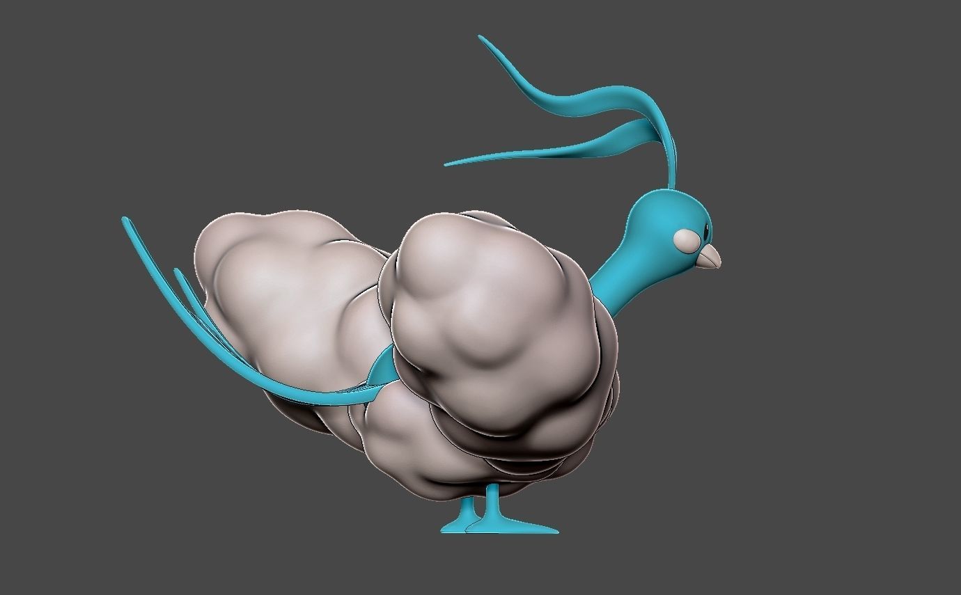 Pokemon swablu evolution pack 3D print model_8