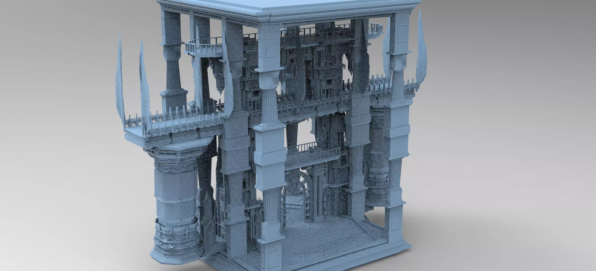 Labyrinth Maze towers 1 3D model_0