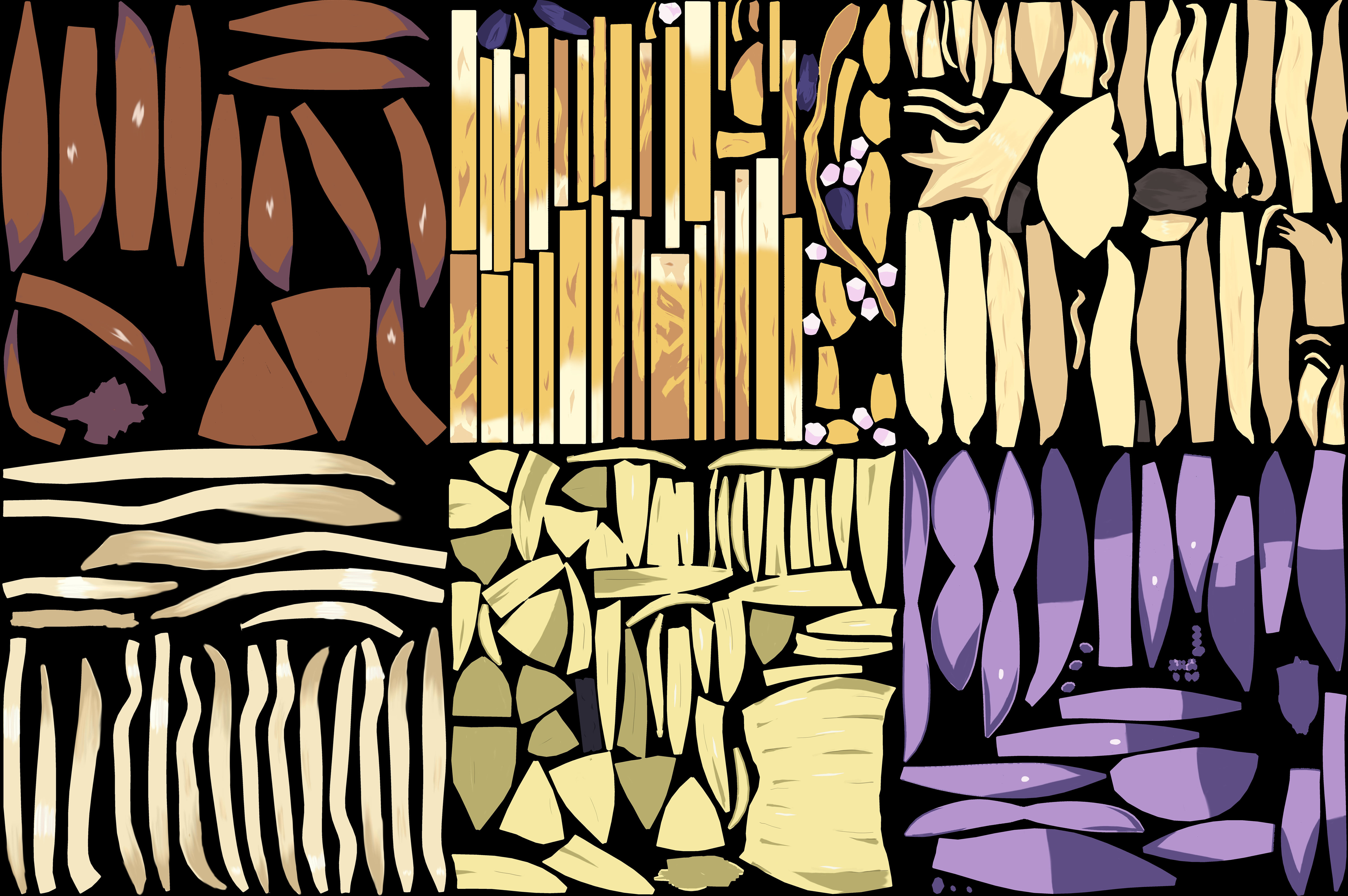 Anime Hair Low-poly 3D model_19