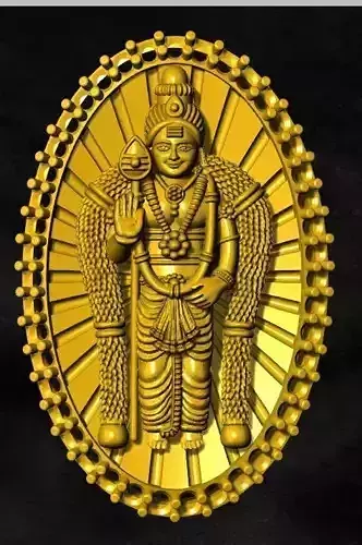 kumara swami pendent  dollar coin gold jewelry ornament silver 