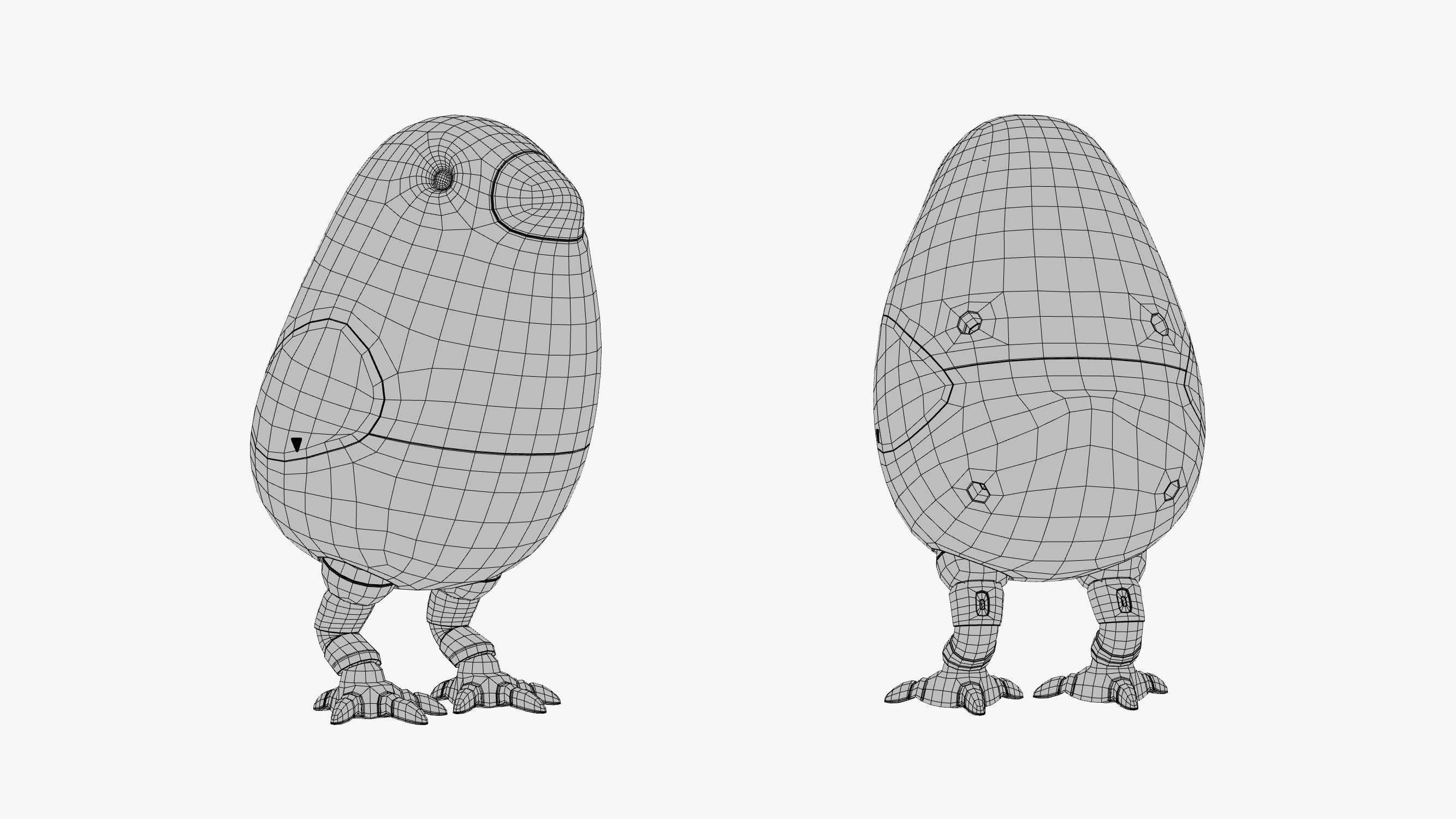 Chicken Robot 3DS Max 3D model_10