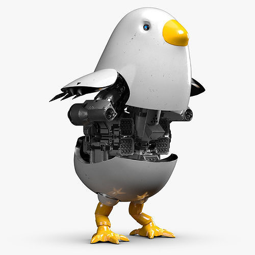 Chicken Robot 3DS Max 3D model rigged | CGTrader