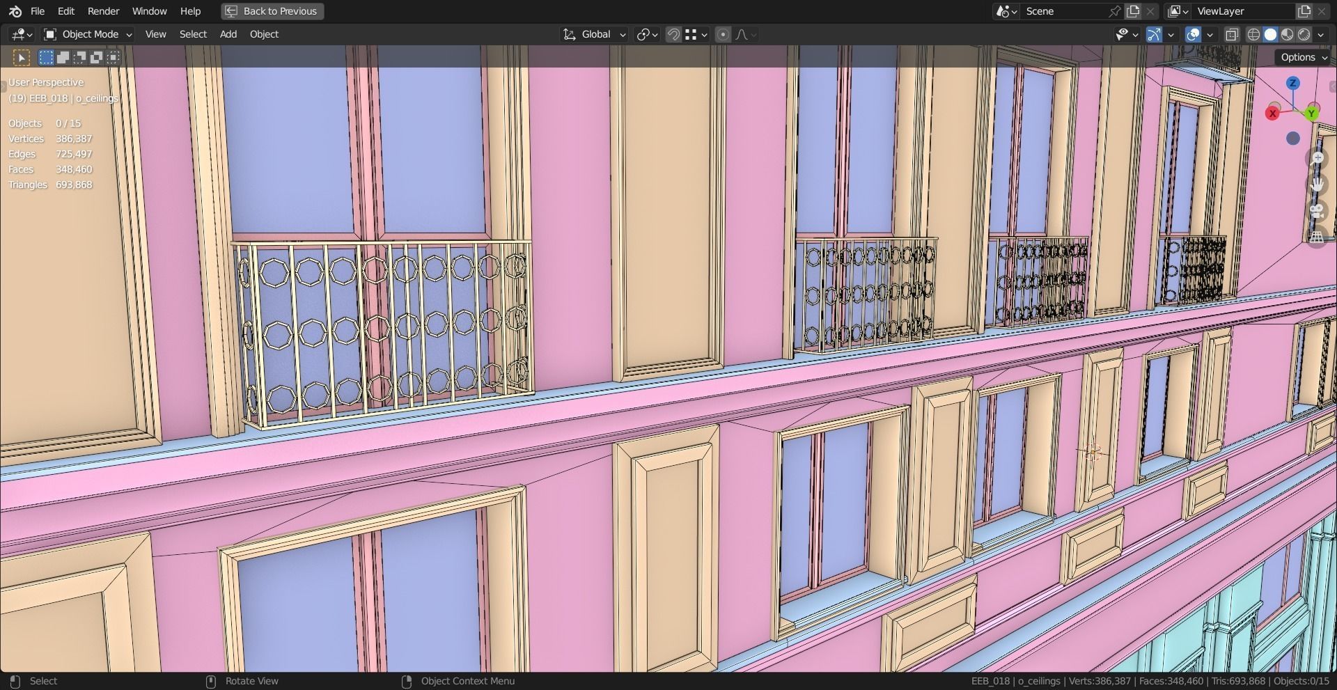 Eastern European Building 018 Low-poly 3D model_20