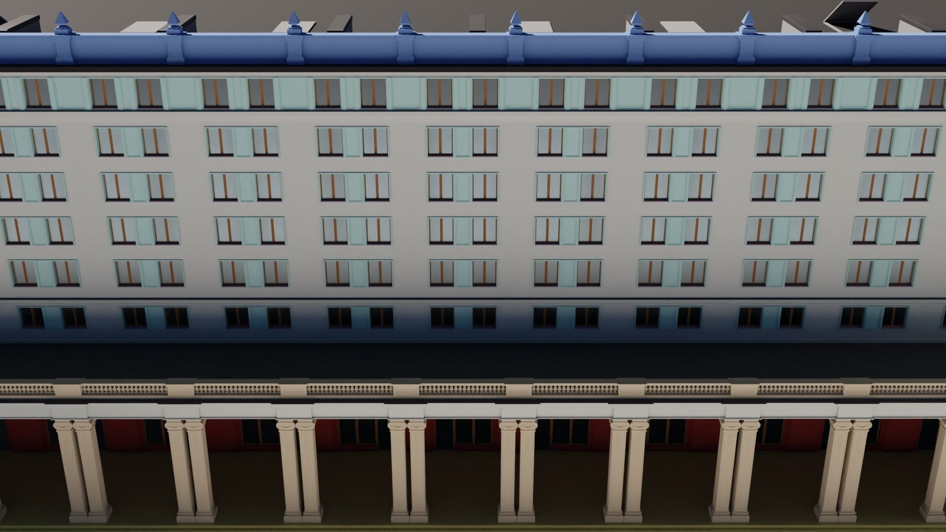 Eastern European Building 018 Low-poly 3D model_7