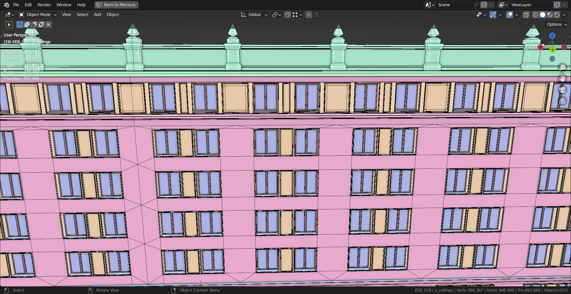 Eastern European Building 018 Low-poly 3D model_19