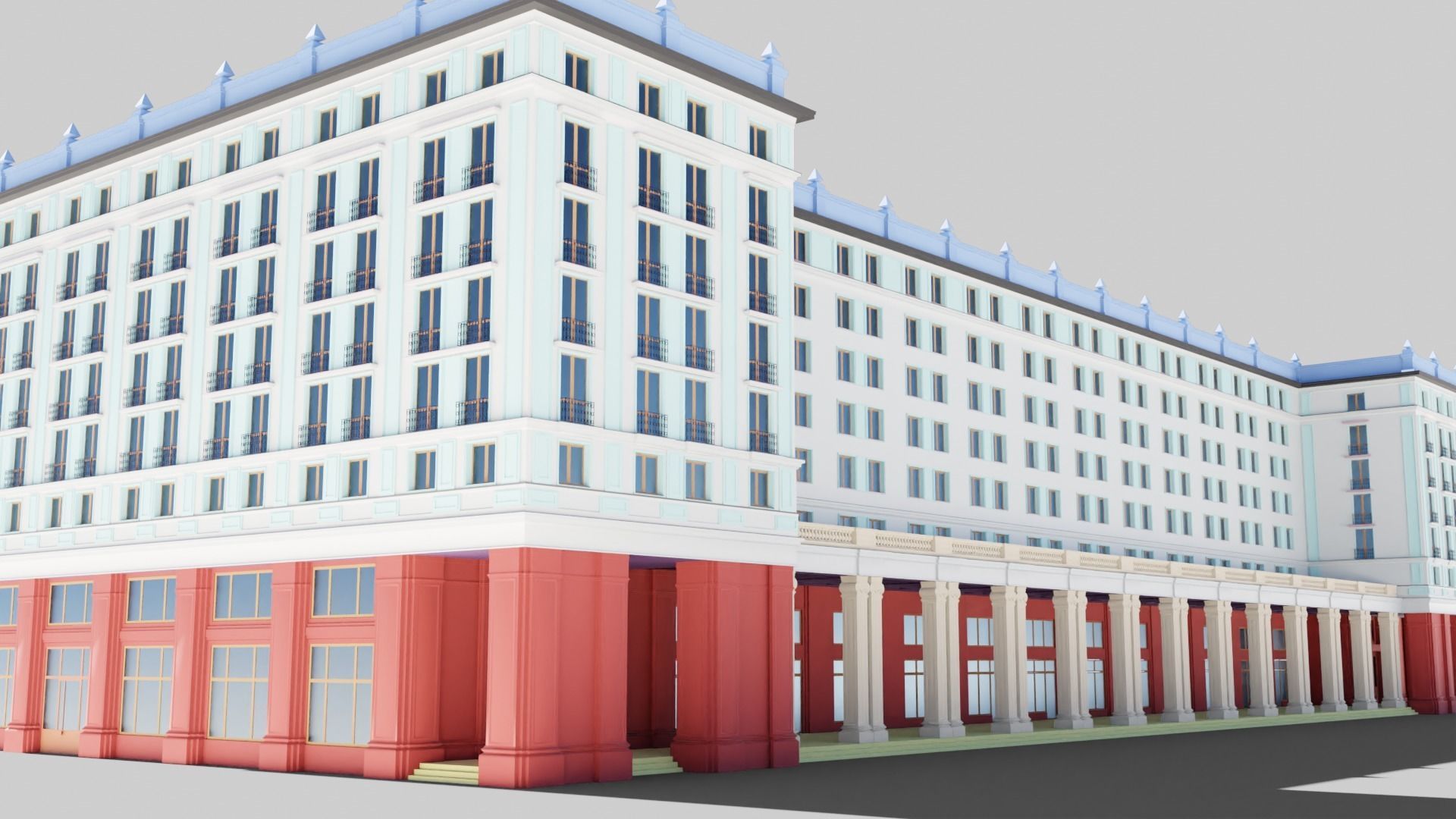 Eastern European Building 018 Low-poly 3D model_2