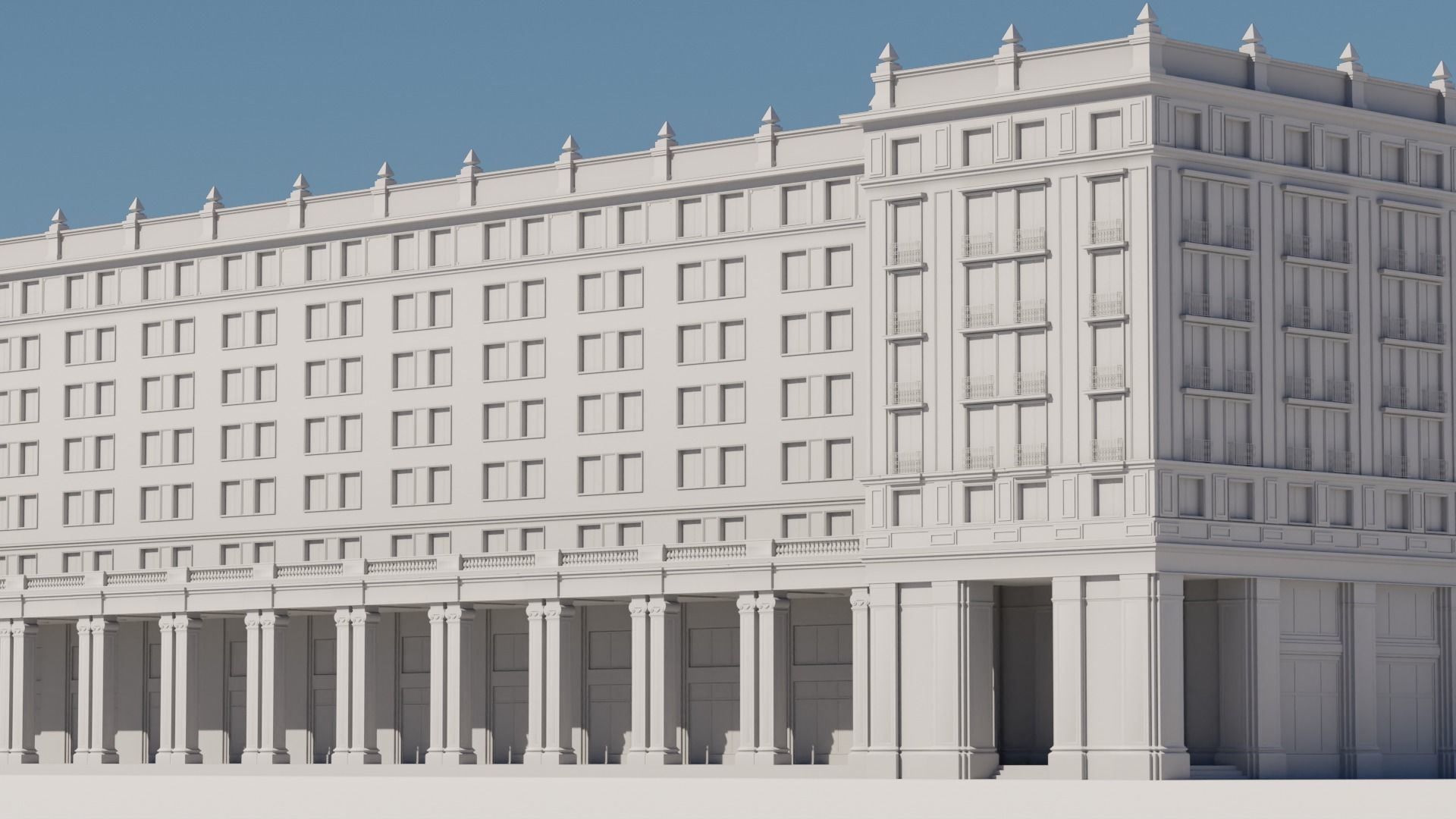 Eastern European Building 018 Low-poly 3D model_1