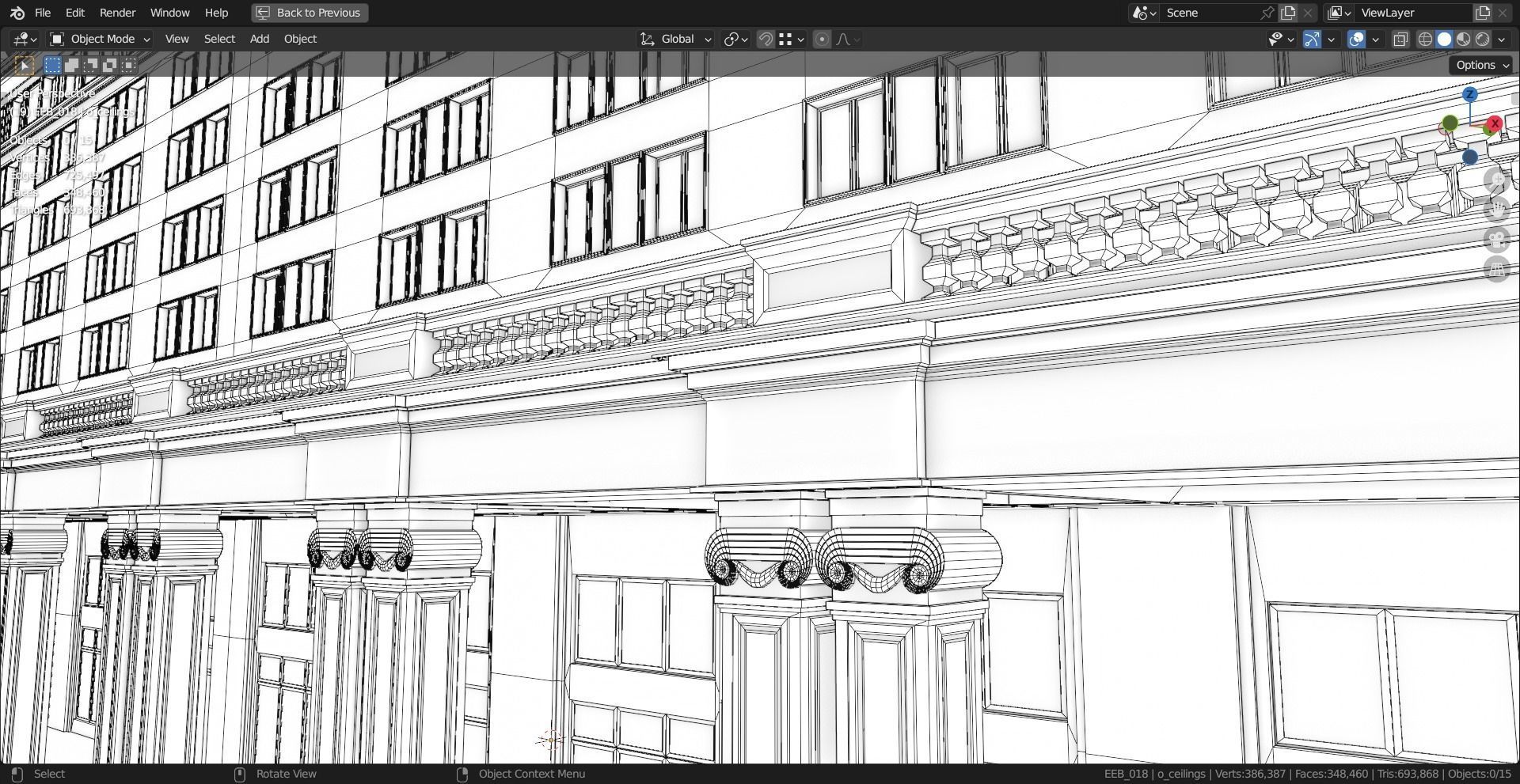 Eastern European Building 018 Low-poly 3D model_12