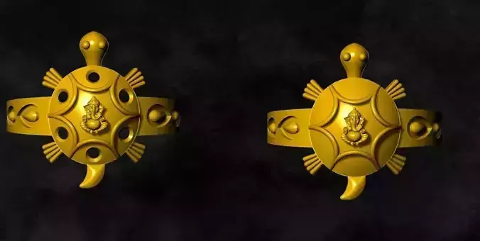 dasavatha tortois ganesh  murthy gold ring silver jewelry