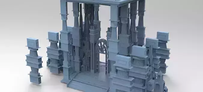 Labyrinth Maze towers 4 3D model