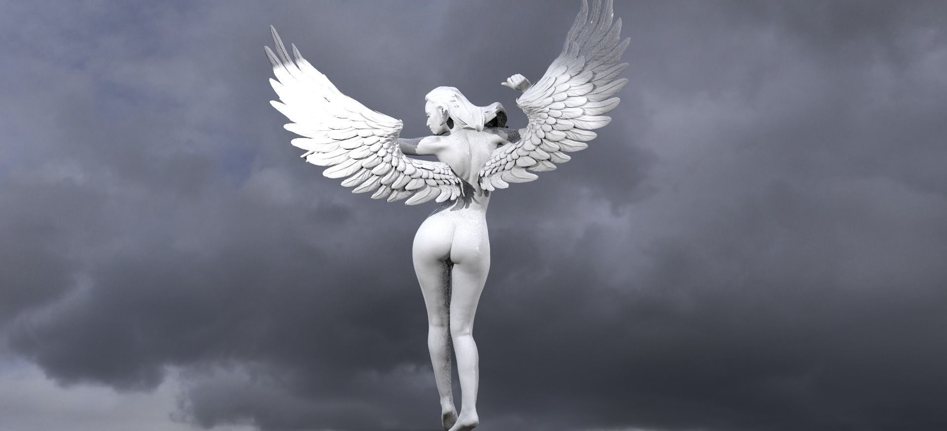 Four Elements Wind Sculpture Wings 1 3D model_1