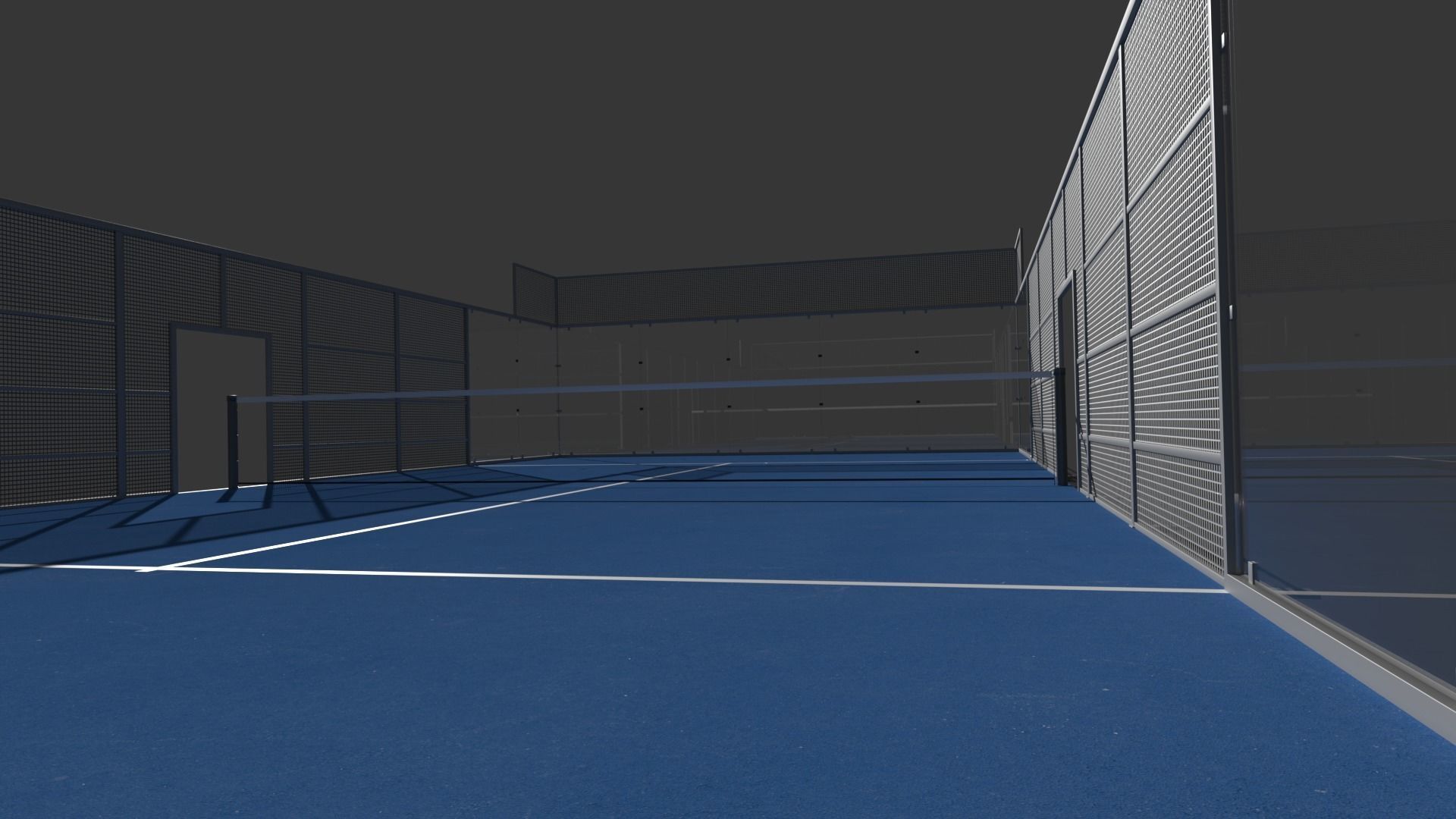 Padel court deluxe Pista de padel deluxe Low-poly 3D model_12