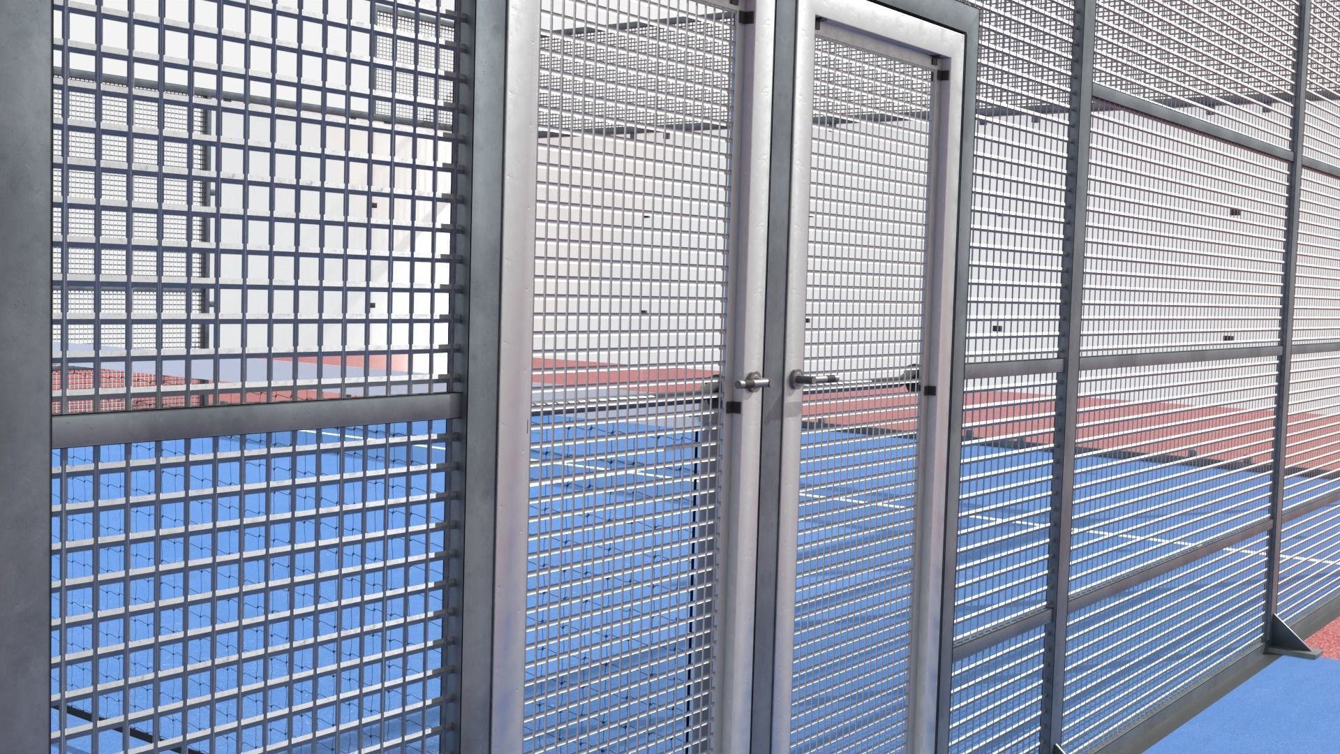 Padel court deluxe Pista de padel deluxe Low-poly 3D model_30