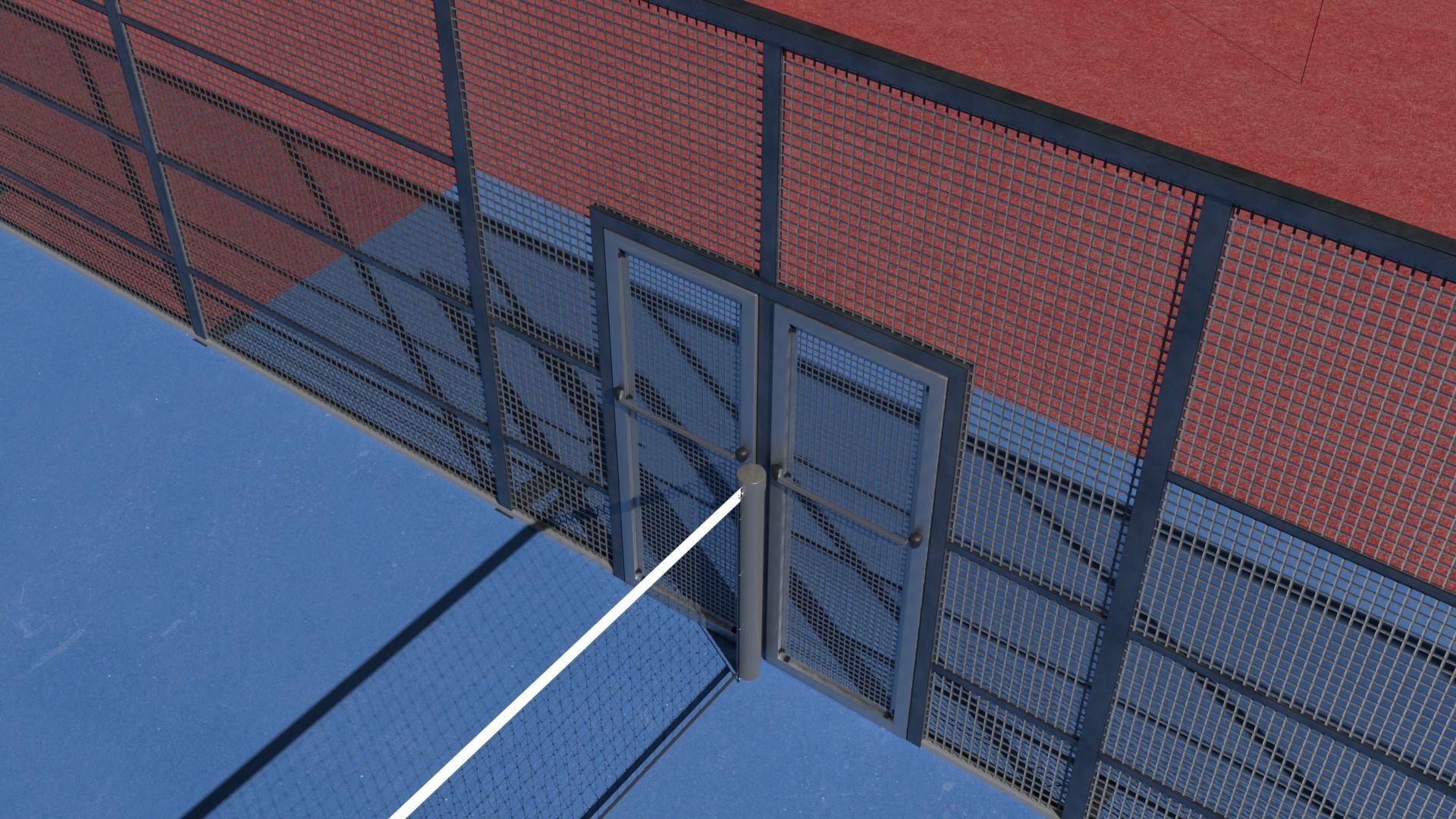 Padel court deluxe Pista de padel deluxe Low-poly 3D model_32