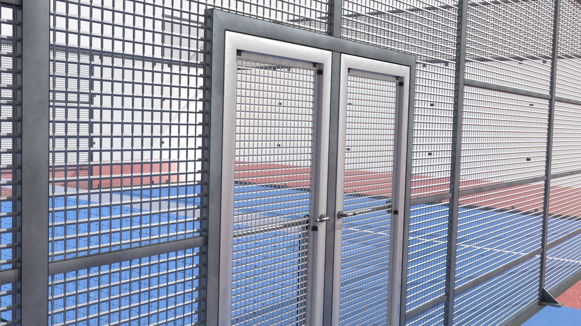 Padel court deluxe Pista de padel deluxe Low-poly 3D model_31