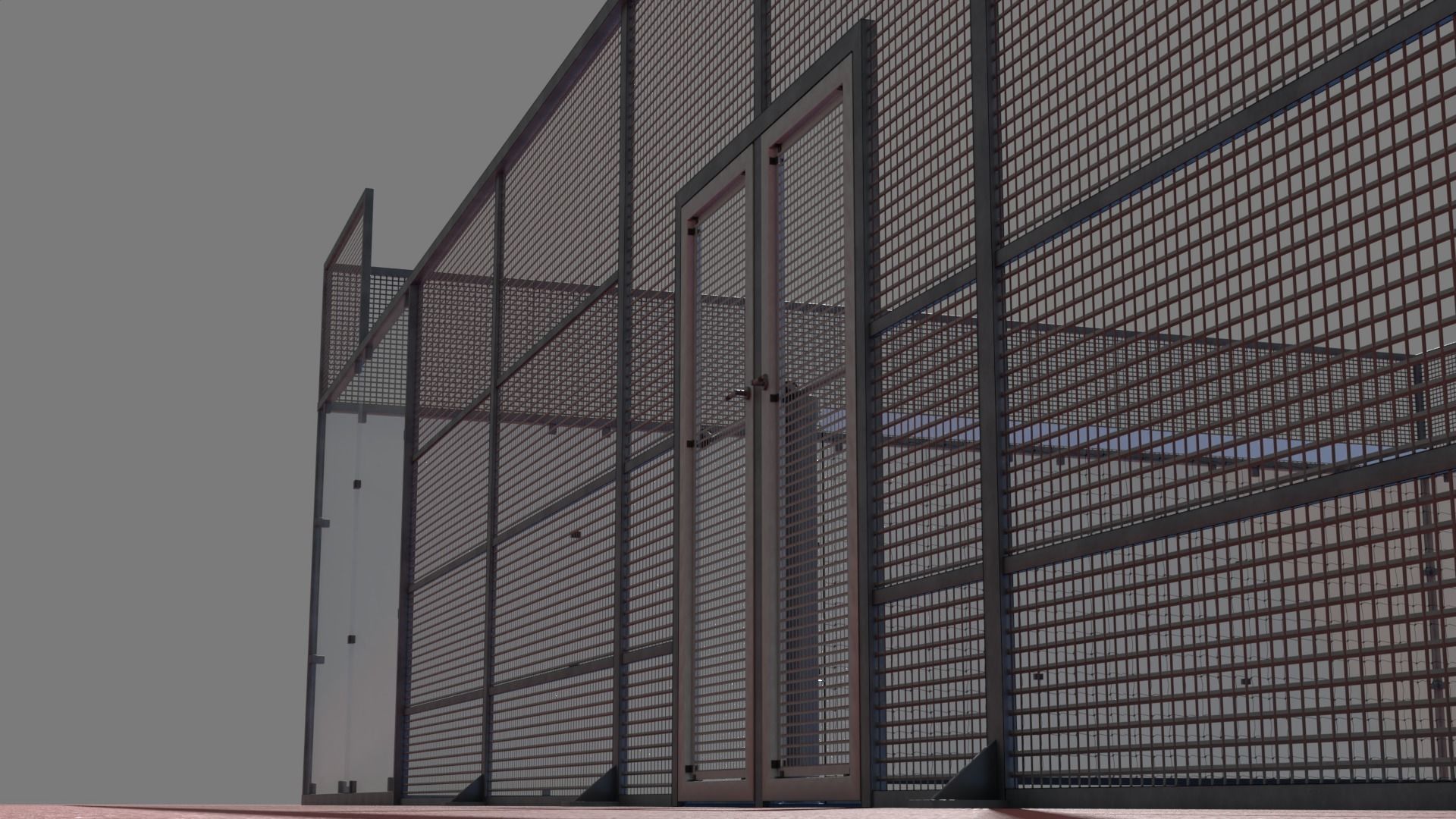 Padel court deluxe Pista de padel deluxe Low-poly 3D model_22