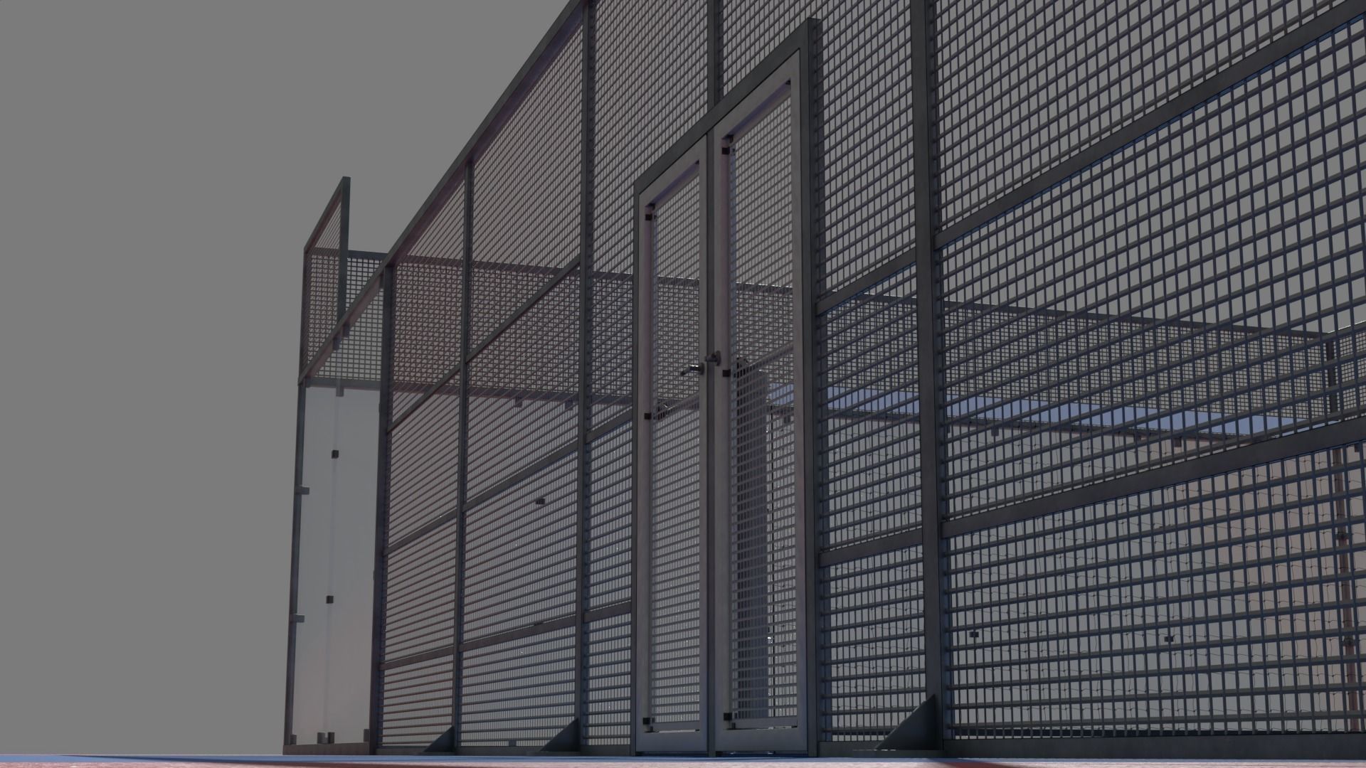 Padel court deluxe Pista de padel deluxe Low-poly 3D model_23